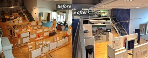 Glen Dimplex showroom before and after image