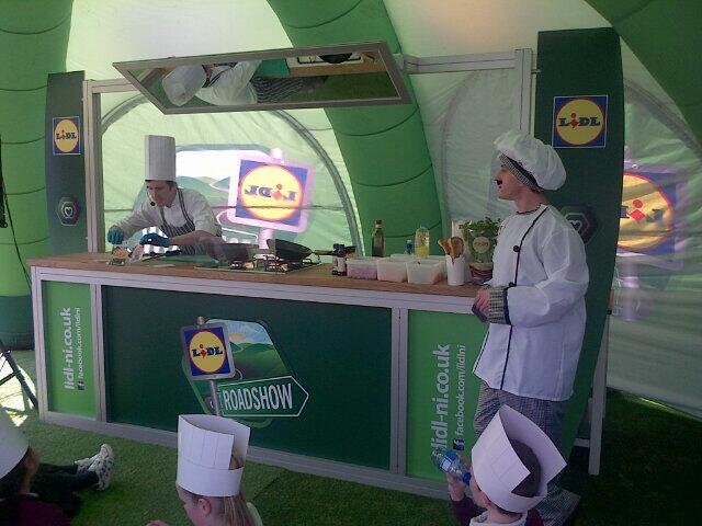 Inside the dome on the Lidl Road show