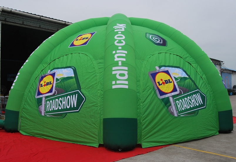 Inflatable dome for Lidl Road show