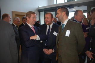 Richard and Paul delighted to meet the Taoiseach at official opening.