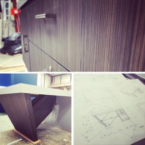 bespoke specialist joinery for angled executive desks