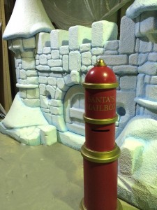 christmas post box and ice castle. 3D prop
