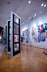 Gallery panels and art installation