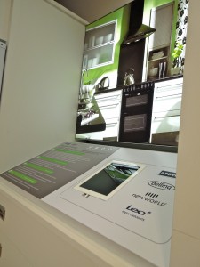 recessed i-pad display for commercial showroom design