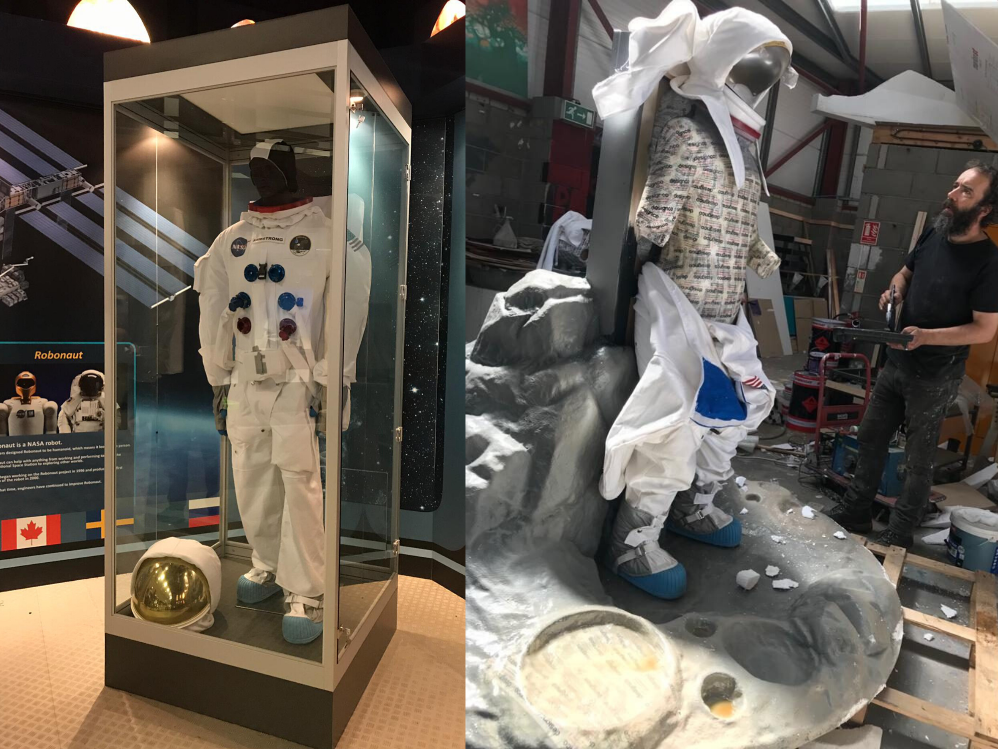 Final astronaut in display case